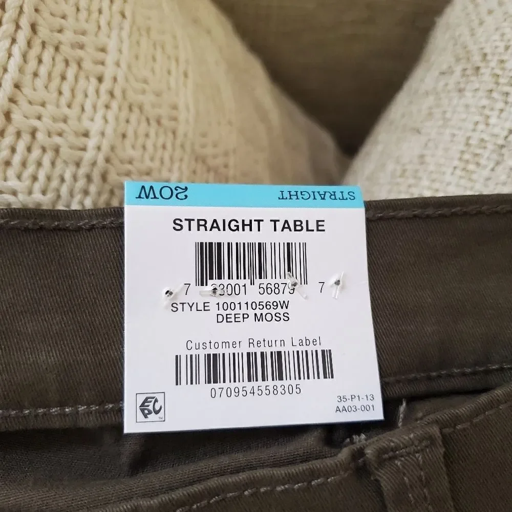 Style & Co Plus Size Mid-Rise Straight Jeans Sz 20W = 38x30